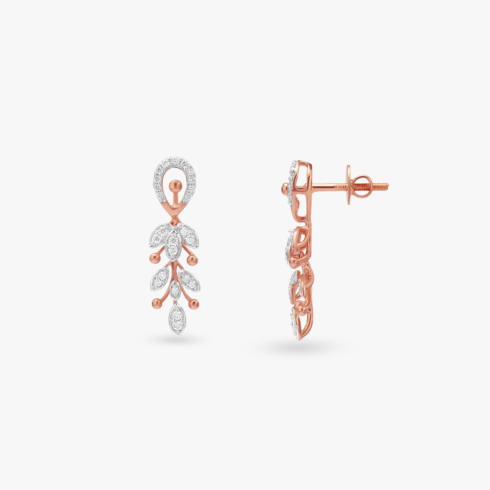 Sparkling Vine Diamond Drop Earrings,,hi-res image number null