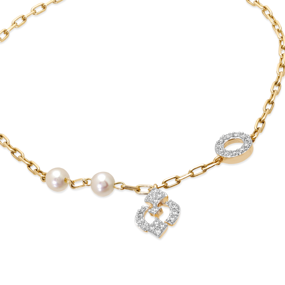 14KT Yellow Gold A Timeless Duo Pearl Bracelet,,hi-res image number null