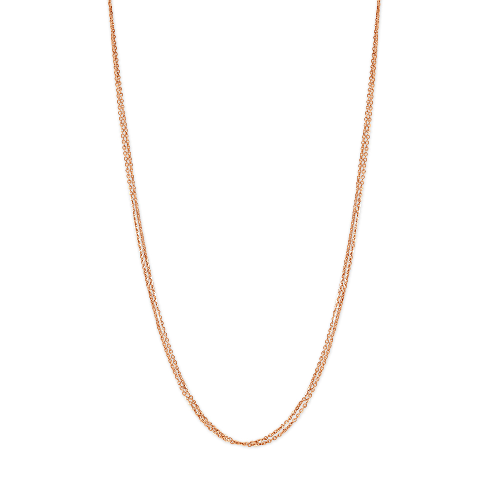 18KT Rose Gold Classy Dual Chain For Modish Perfection,,hi-res image number null