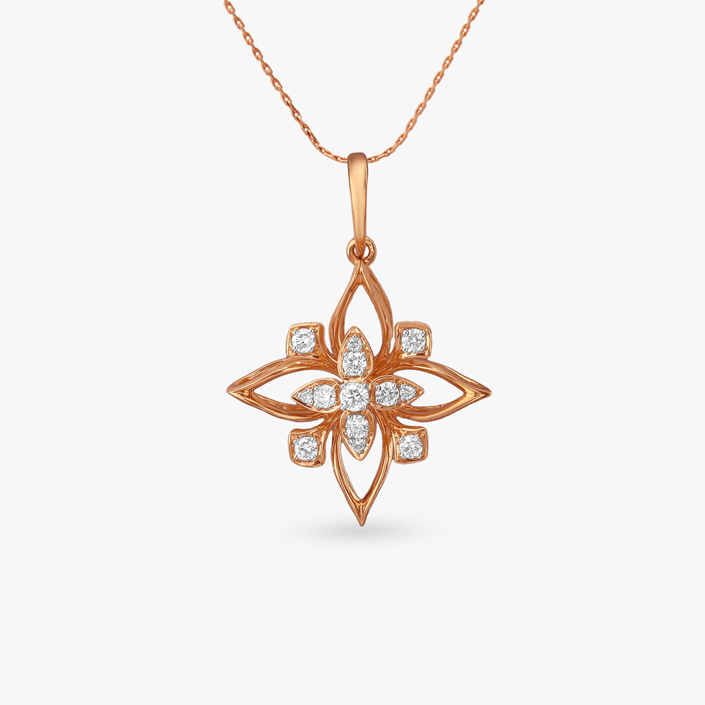 Sparkling Petal Diamond Pendant,,hi-res image number null