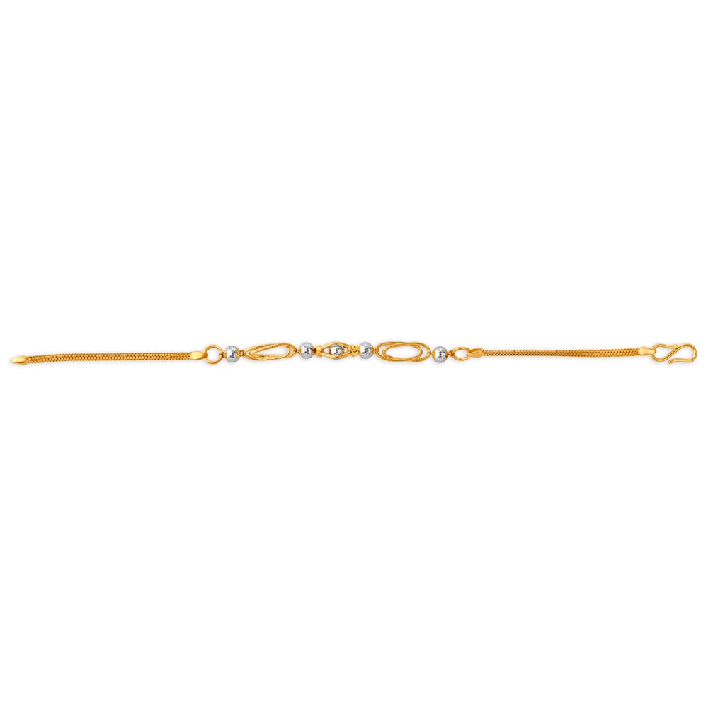 Scintillating Yellow Gold Beaded Bracelet,,hi-res image number null