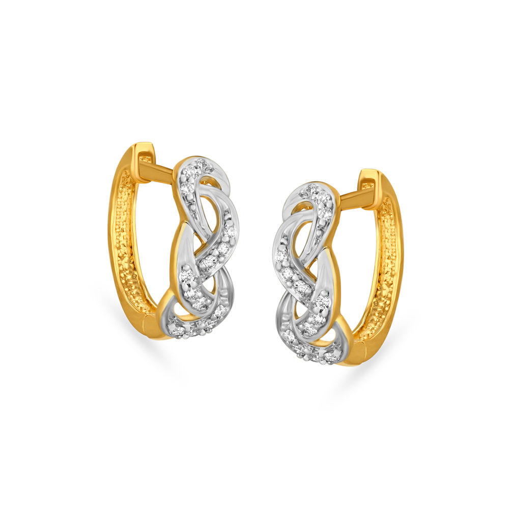 Royal Bali Diamond Hoop Earrings,,hi-res image number null