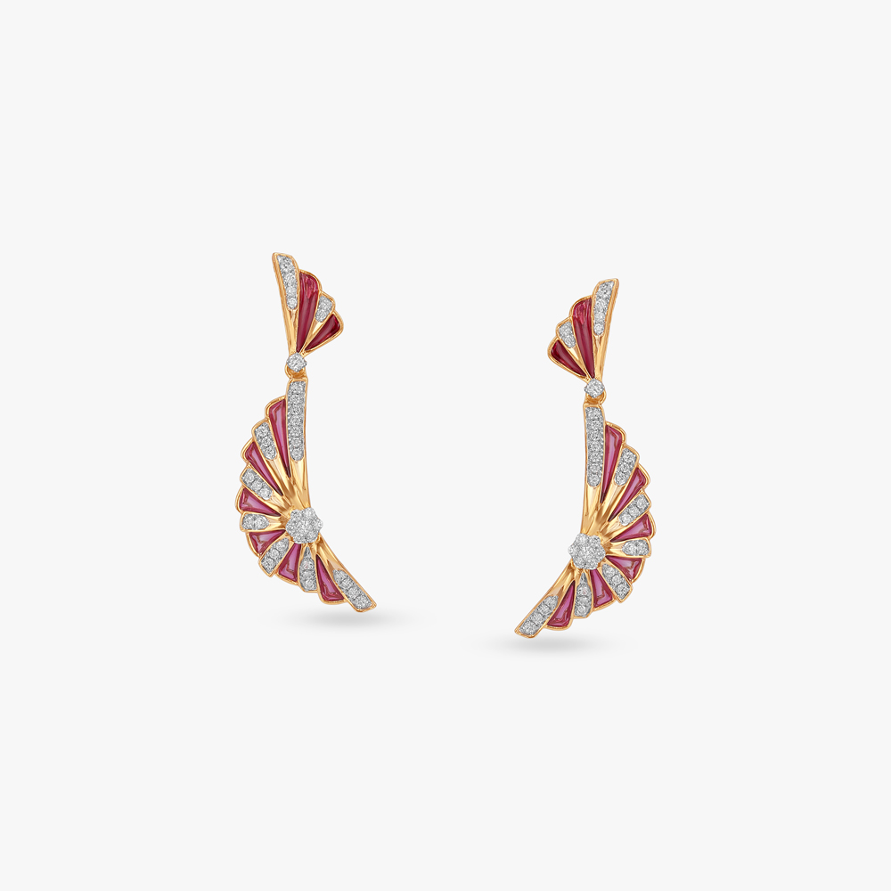 

Fluttering Wings Diamond Drop Earrings