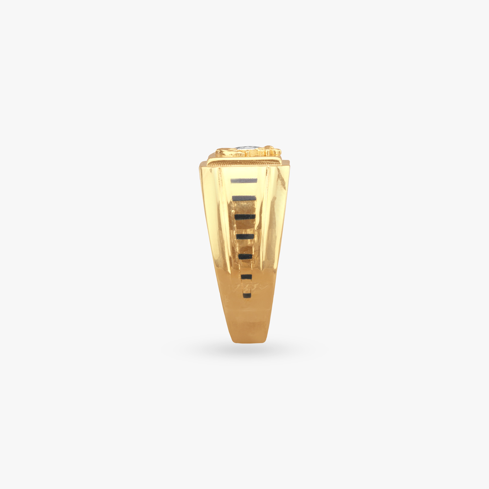 Nautical Charm Gold Ring for Men,,hi-res image number null