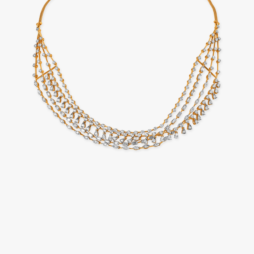 Shine and Flow Diamond Necklace Set,,hi-res image number null