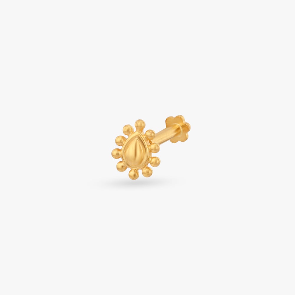 

Halo Bloom Gold Nose Pin