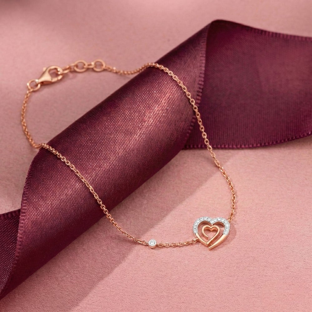 

Entwined Heart Diamond Bracelet