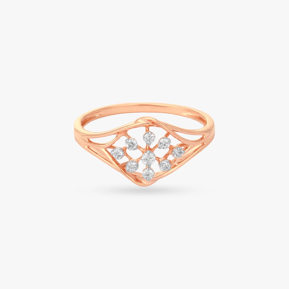 Lattice Bloom Diamond Finger Ring,,hi-res image number null