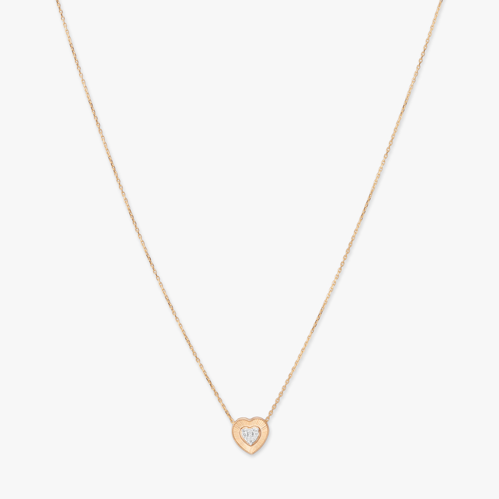Rainbow Heart Diamond Pendant with Chain,,hi-res image number null
