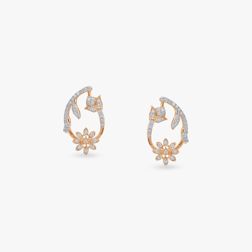 

Vine Blossom Diamond Stud Earrings