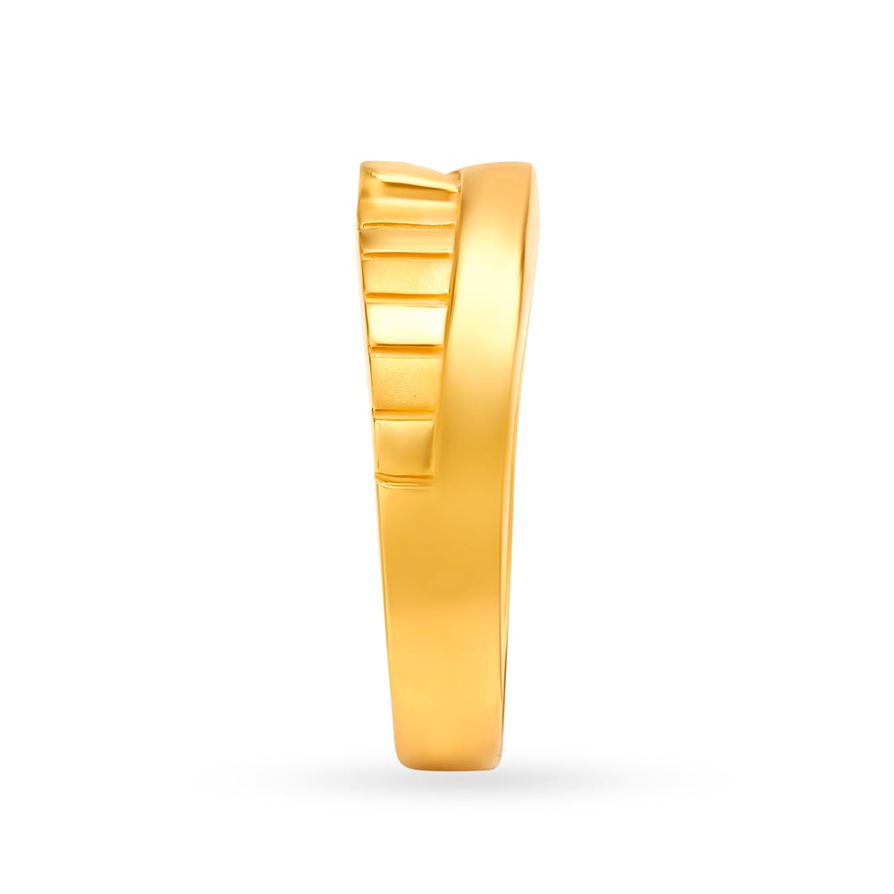 Stunning Geometric Gold Ring for Men,,hi-res image number null