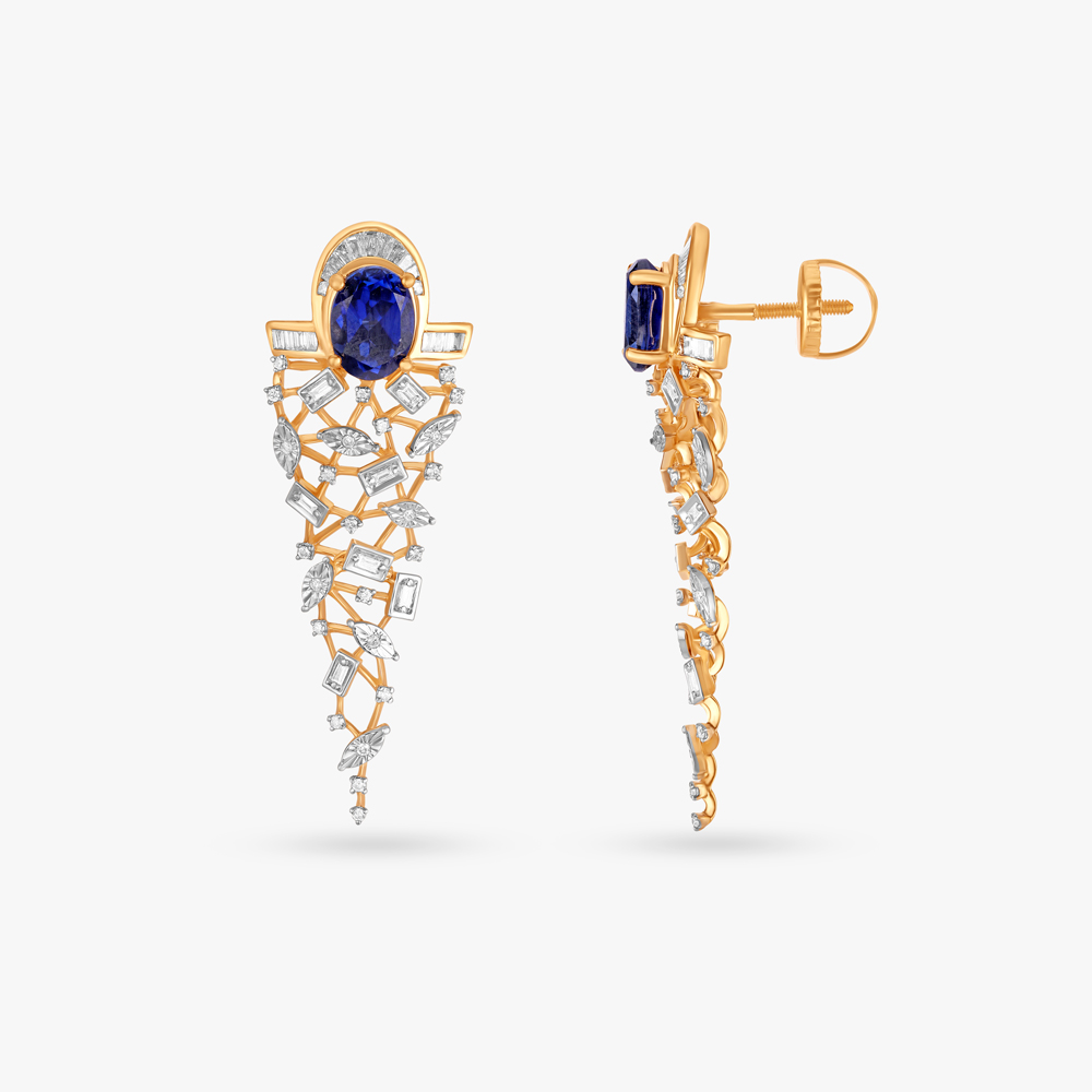 Exquisite Glam Diamond Drop Earrings,,hi-res image number null