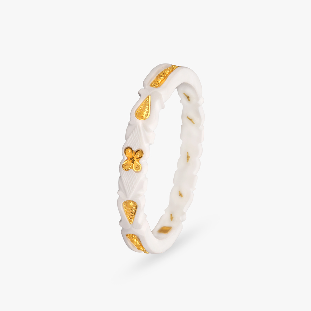 Serene Bloom Gold Pola Bangle,,hi-res image number null