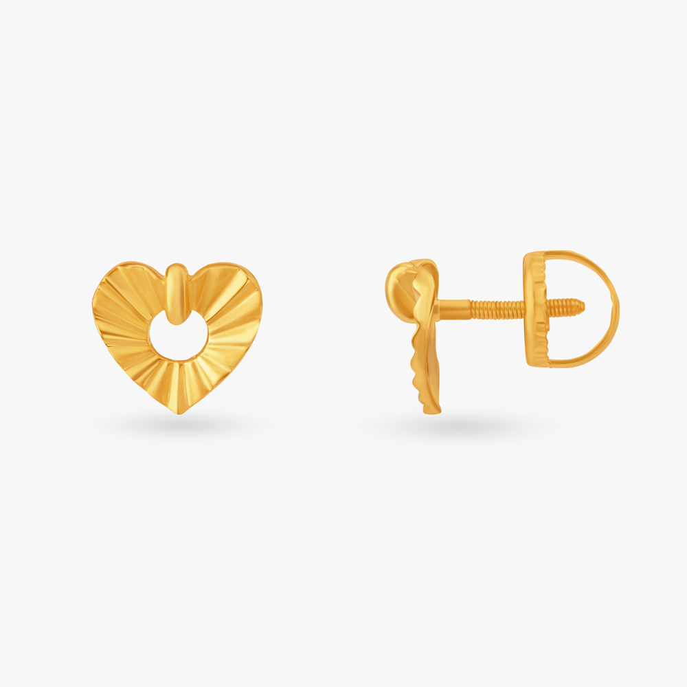 Golden Whispers Stud Earrings,,hi-res image number null