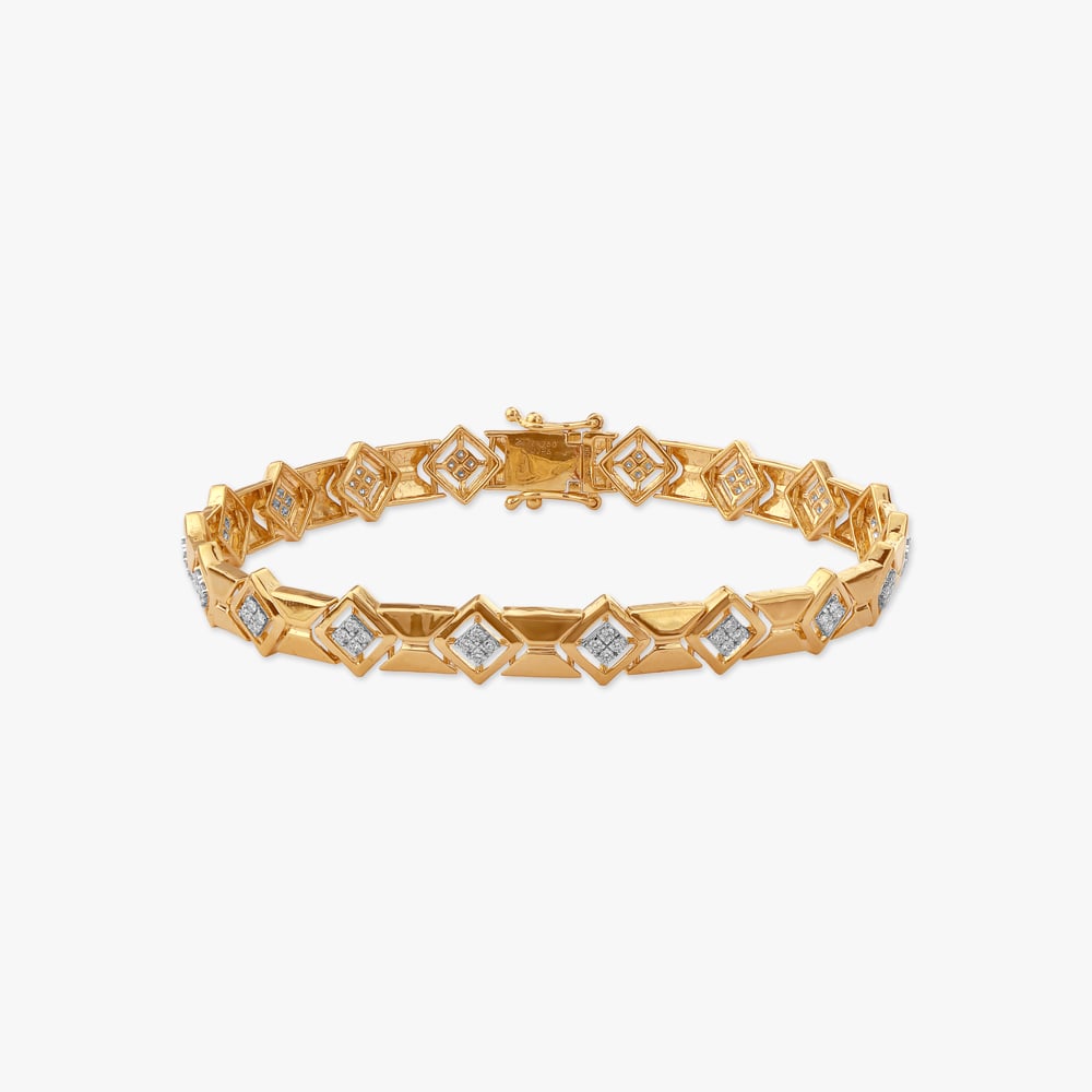 

Square Link Diamond Bracelet
