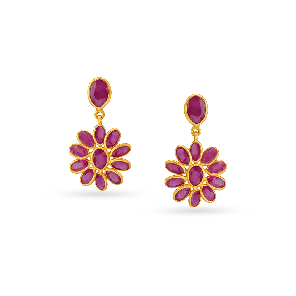 Tanishq best sale ruby earrings