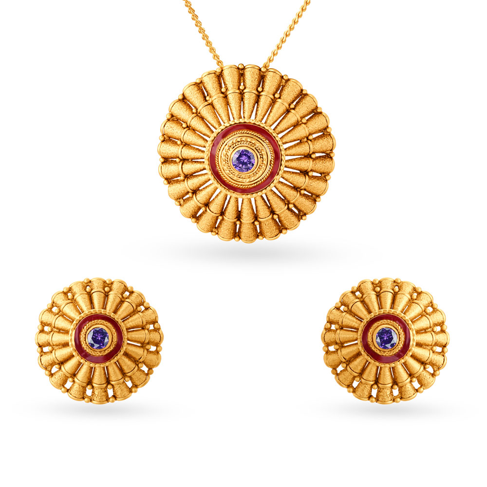 Regal Bold Pendant and Earrings Set,,hi-res image number null