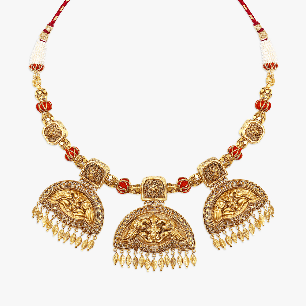 Majestic Chitrai Ornate Beads Necklace Set,,hi-res image number null