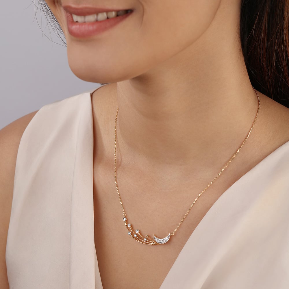 Mia by Tanishq Neckwear Buy Gold Diamond Necklace Online