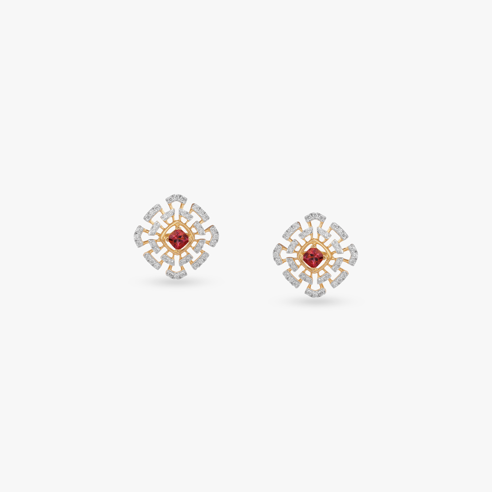 Celestial Grid Diamond Pendant and Earrings Set,,hi-res image number null