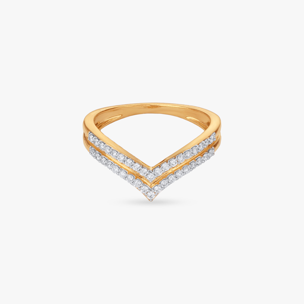 Modern Crest Diamond Finger Ring,,hi-res image number null