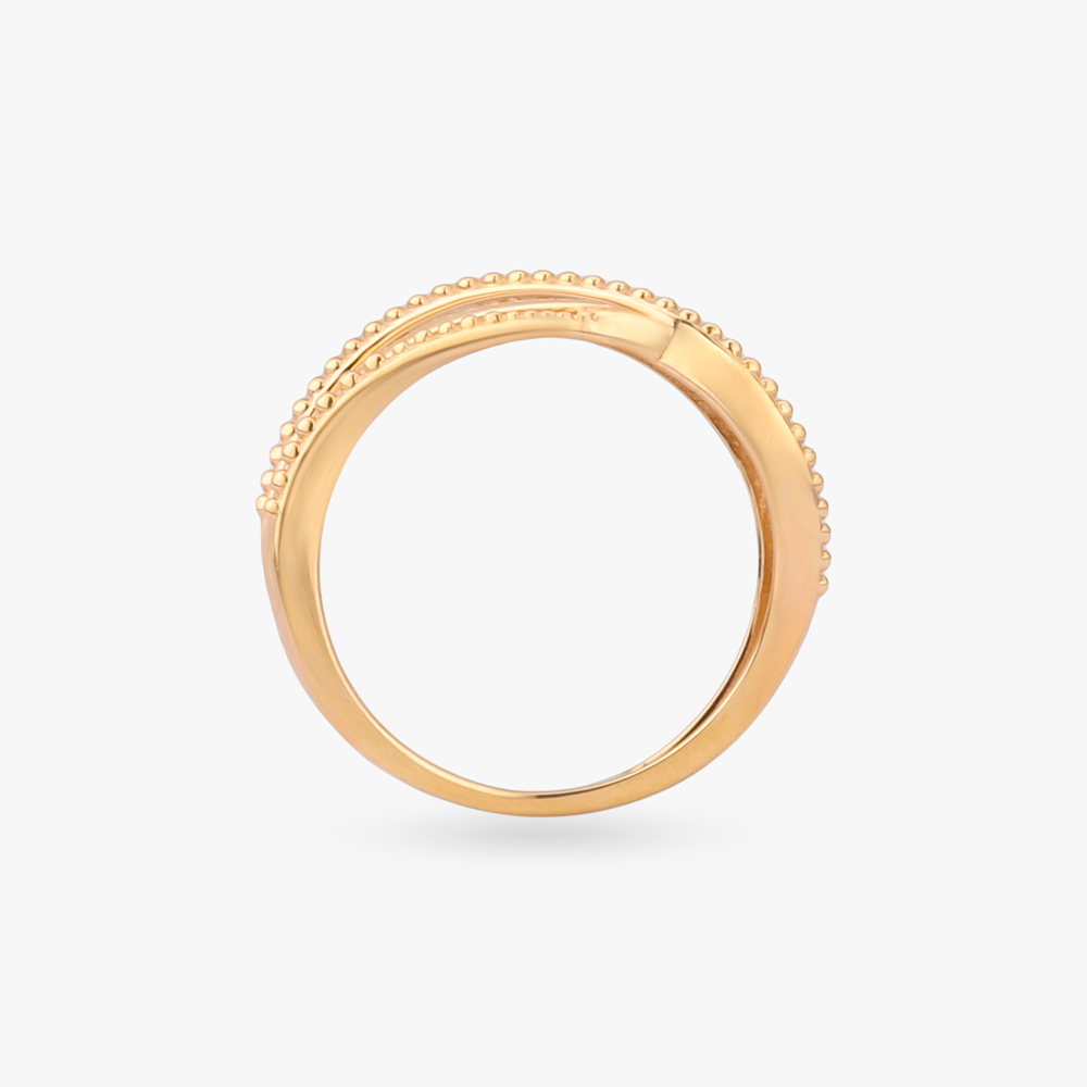 Textured Wave Gold Ring,,hi-res image number null