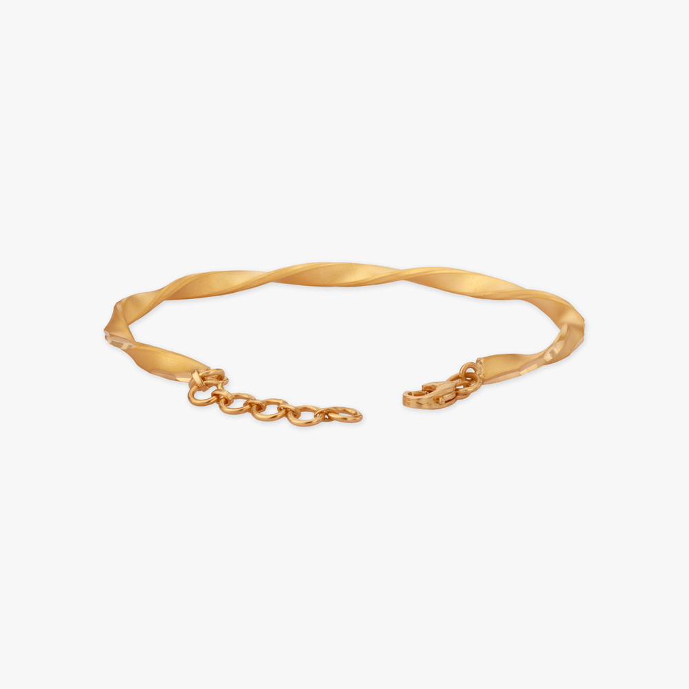 Gleam Wave Gold Bangle,,hi-res image number null