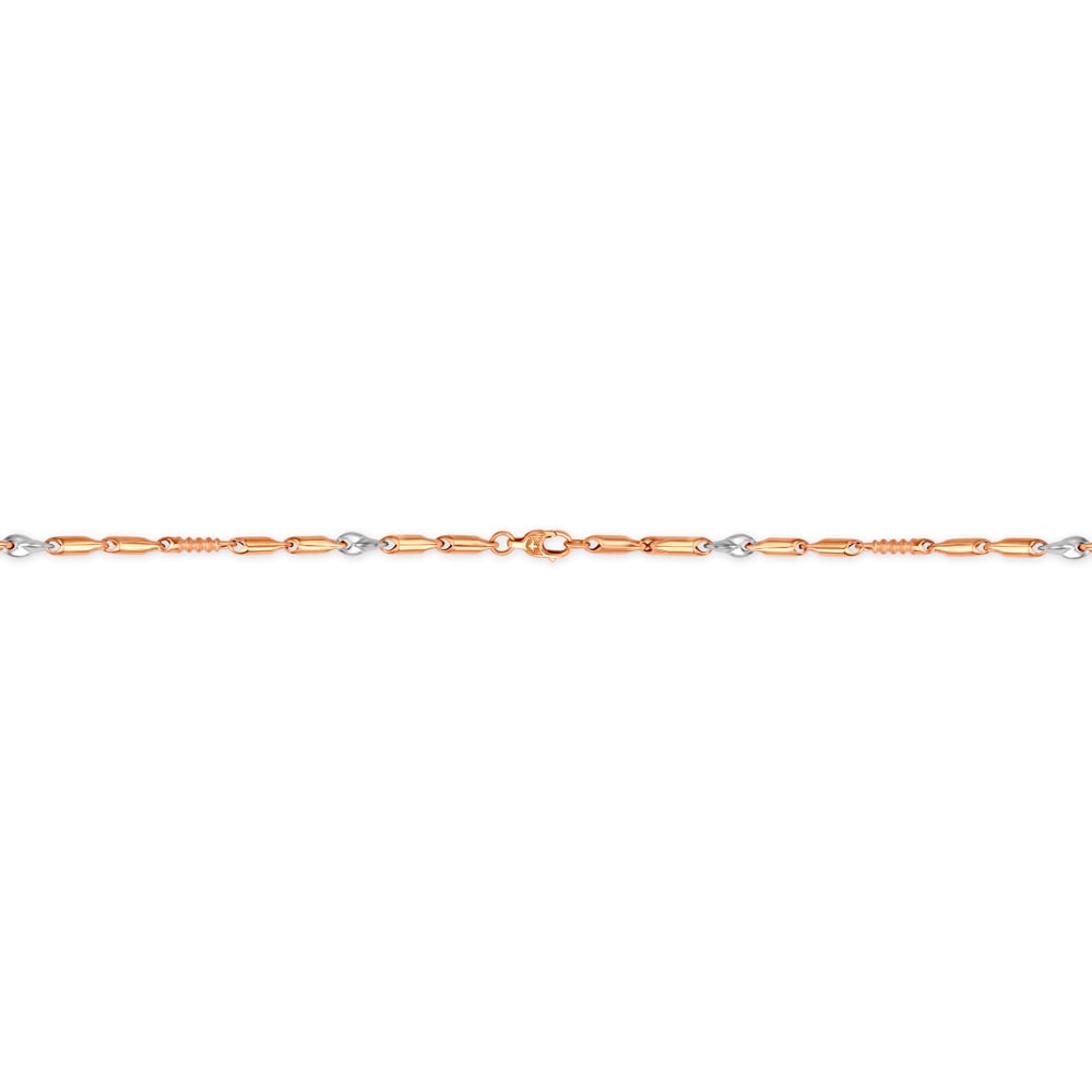 Spiral Link Dual Tone Gold Chain For Men,,hi-res image number null