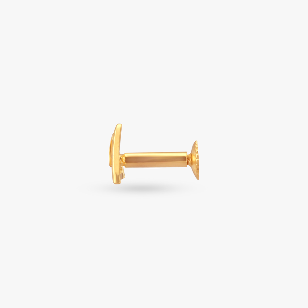 Sleek Triangle Gold Nose Pin,,hi-res image number null