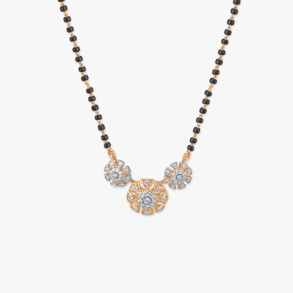 

Trio Bloom Diamond Mangalsutra