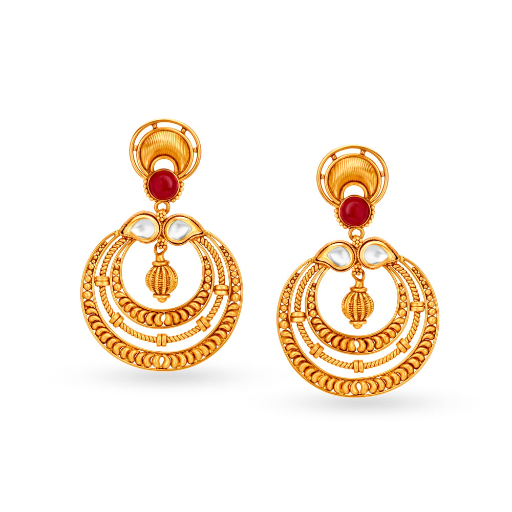 Antique Gold Drop Earrings,,hi-res image number null
