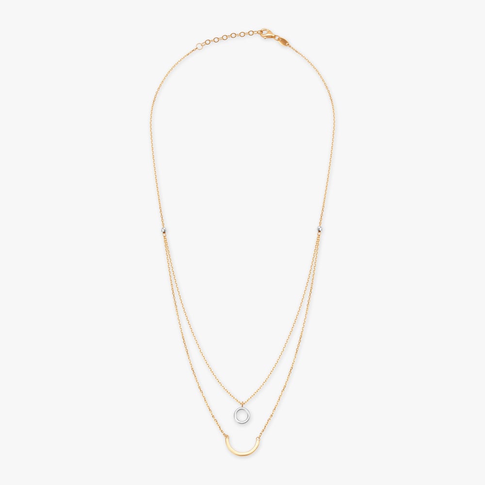 

Dual Pendant Gold Necklace