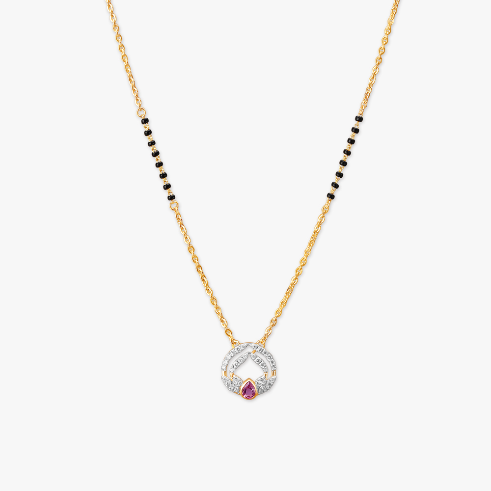 Twilight Bloom Diamond Mangalsutra,,hi-res image number null