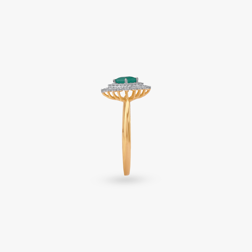 Vintage Floral Diamond Ring,,hi-res image number null