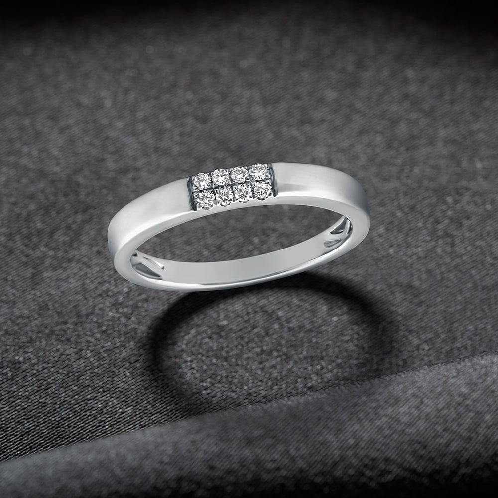 Modern White Platinum Finger Ring