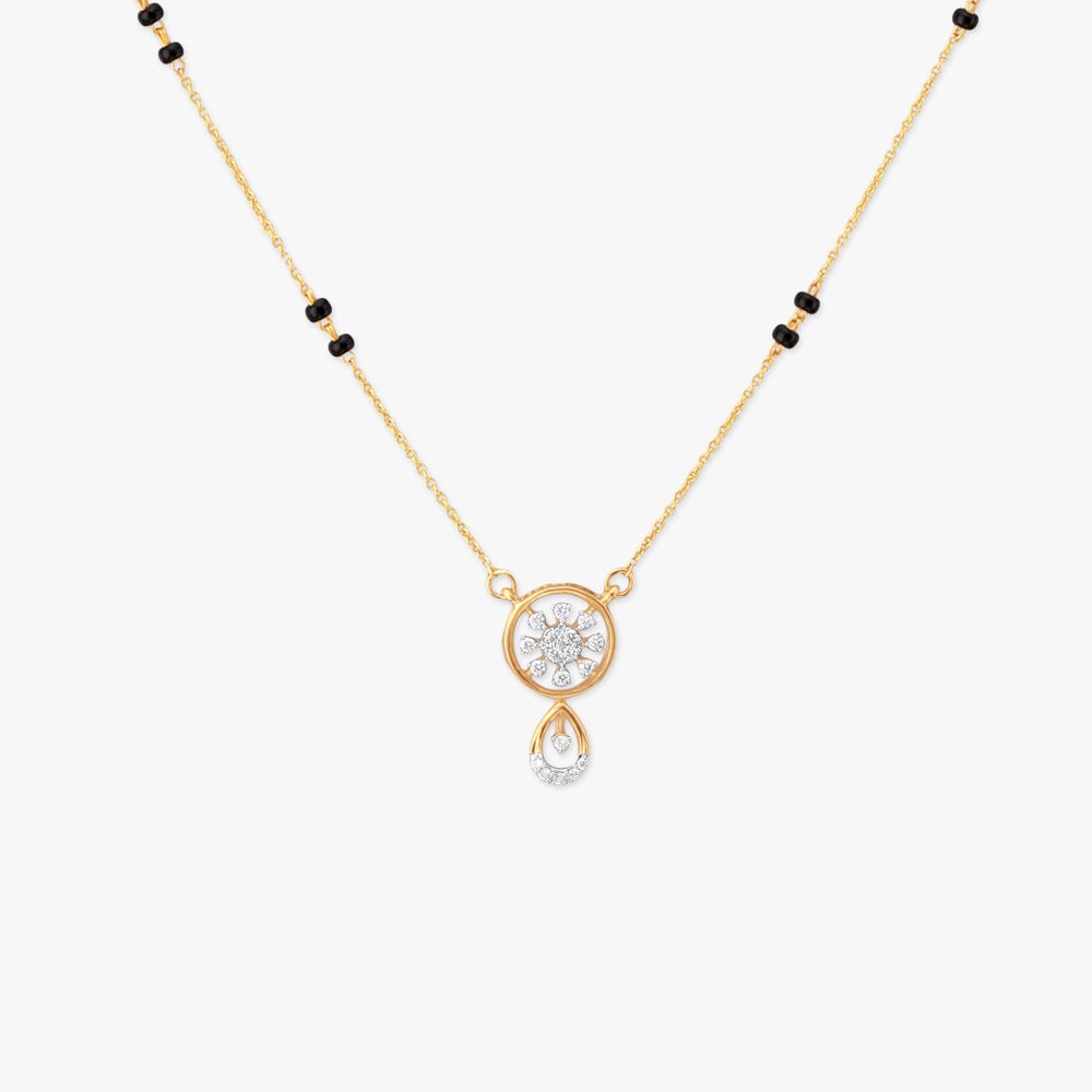 Orbit Bloom Diamond Mangalsutra,,hi-res image number null