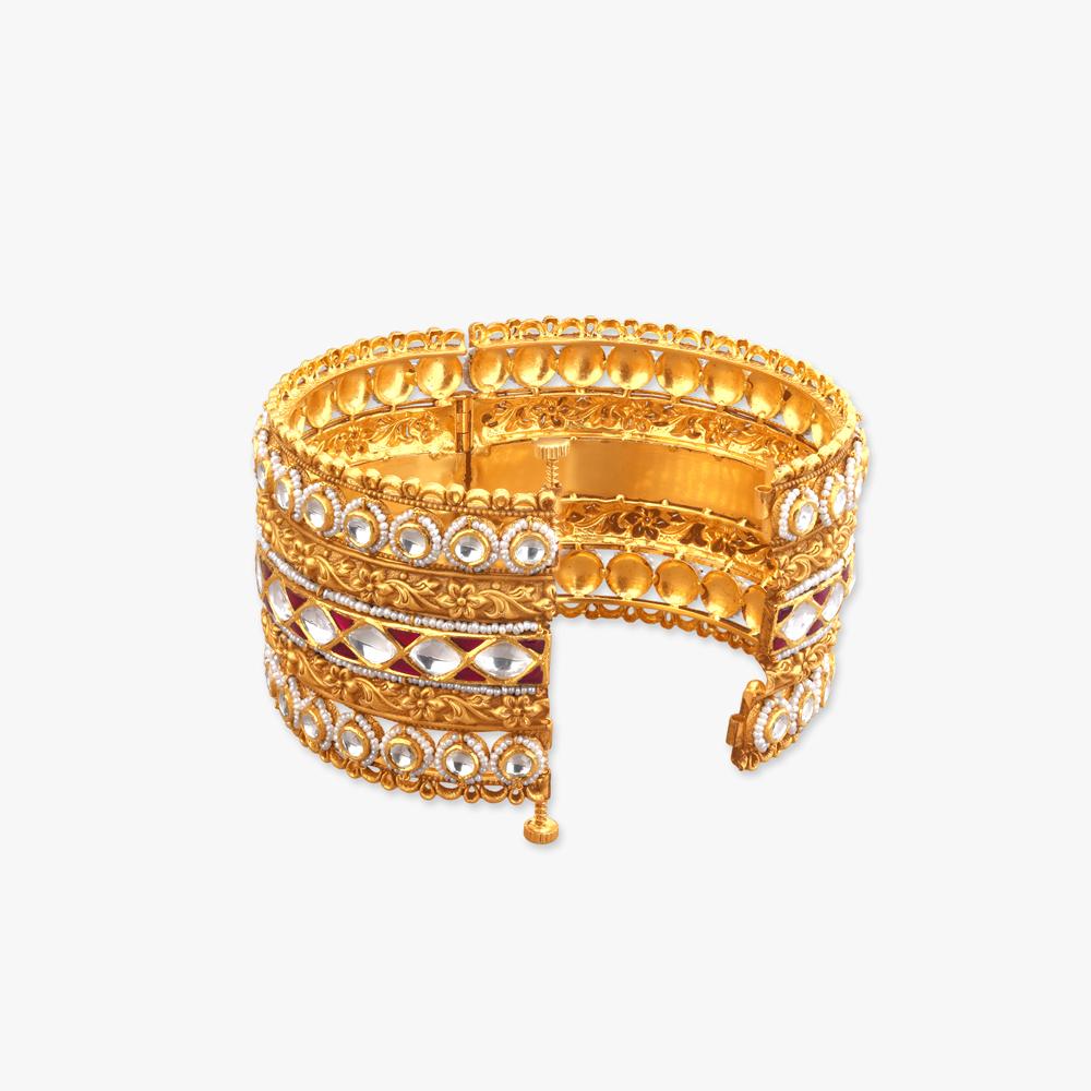 Gajra Glory Gold Bangle,,hi-res image number null