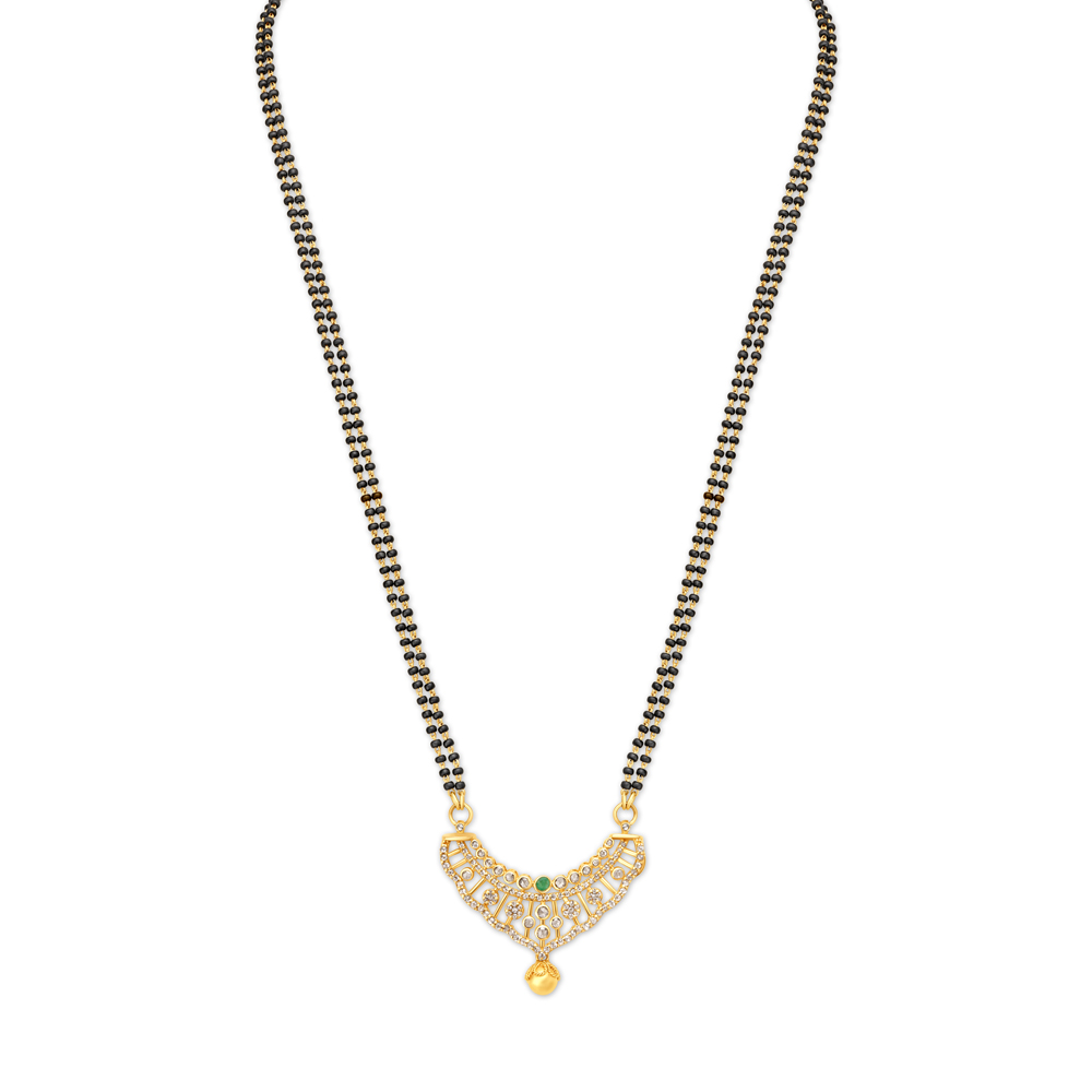 Graceful Emerald Vilandi Mangalsutra,,hi-res image number null
