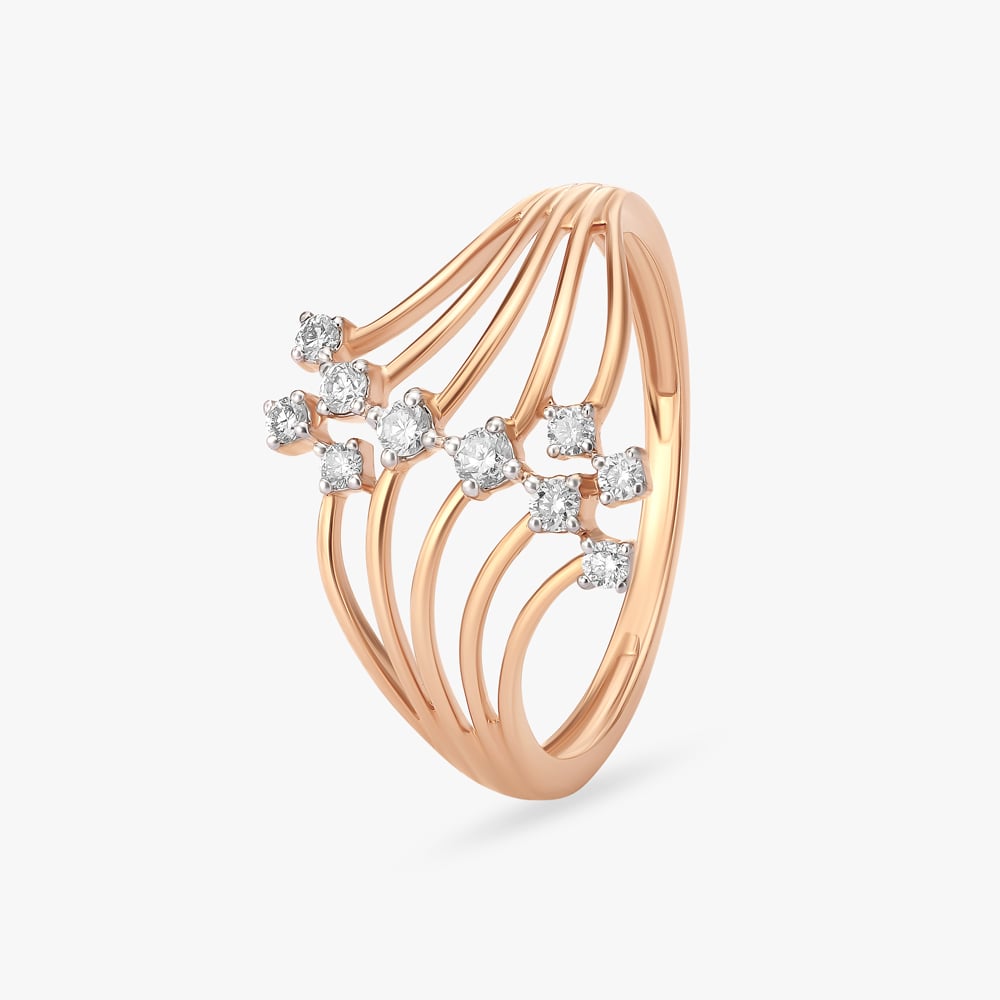 Effortlessly Glamorous Diamond Layered Finger Ring