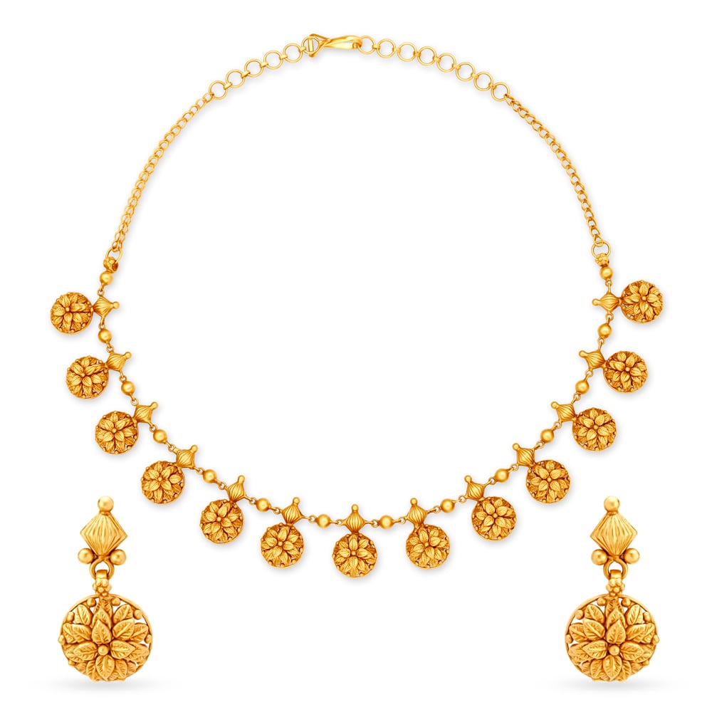 Surreal Gold Necklace Set,,hi-res image number null