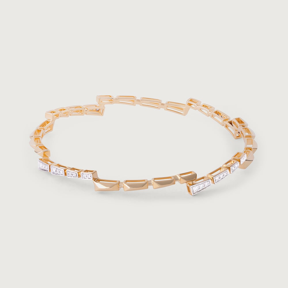 Twilight Radiance Gold & Diamond Bangle,,hi-res image number null