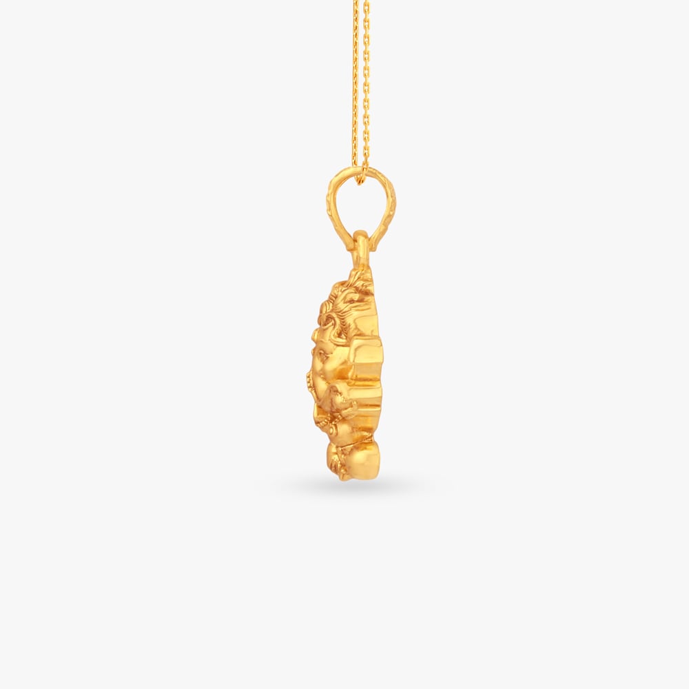 Sacred Ganesha Gold Pendant,,hi-res image number null