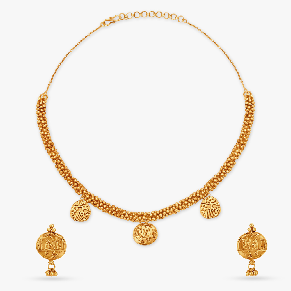 Karandhai Coin Necklace Set,,hi-res image number null