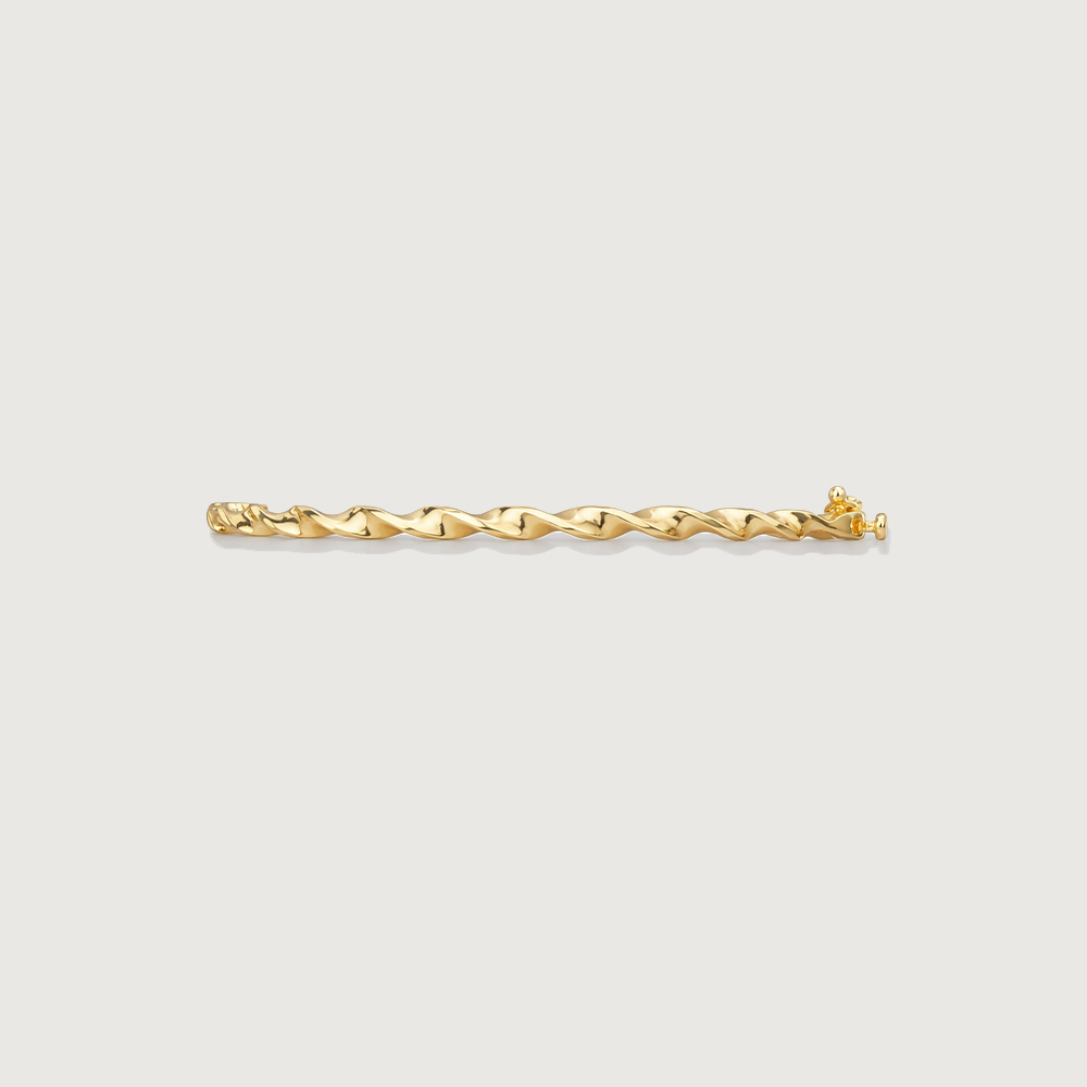 Graceful Twisted Gold Bangle,,hi-res image number null