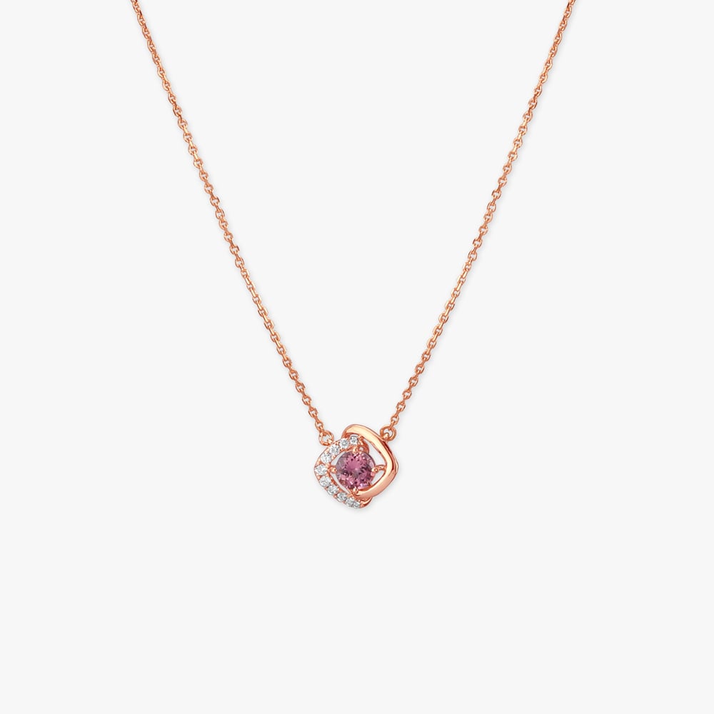 Poppy Pink Diamond Necklace Set,,hi-res image number null