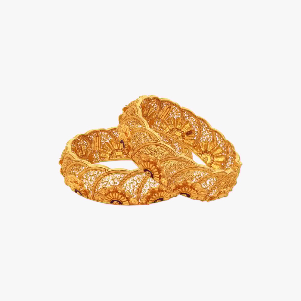 Haath Pakha Choor Gold Bangles,,hi-res image number null