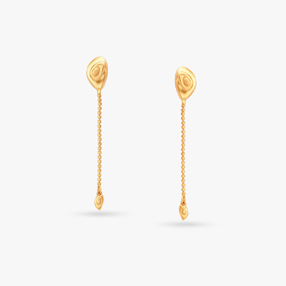 Artistic Gold Drop Earrings,,hi-res image number null