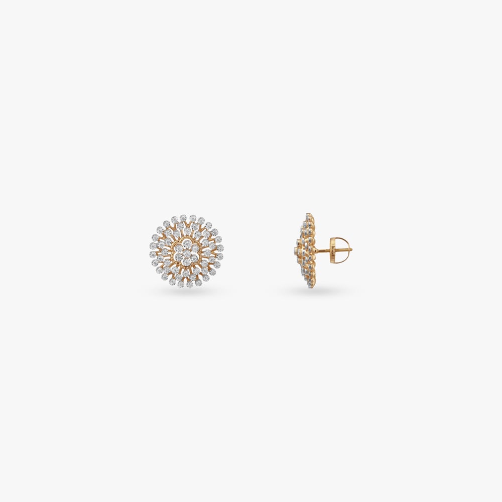 Diamond Cluster Stud Earrings,,hi-res image number null