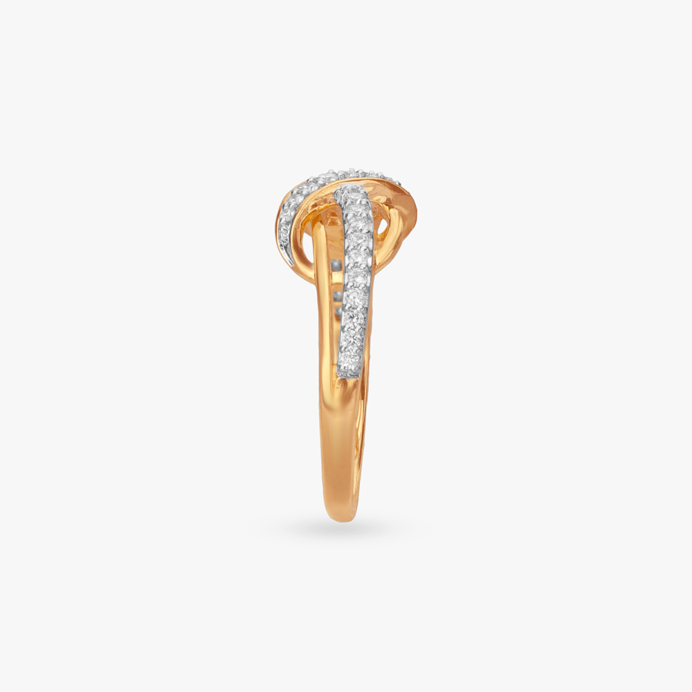 Luxe Knot Diamond Finger Ring,,hi-res image number null