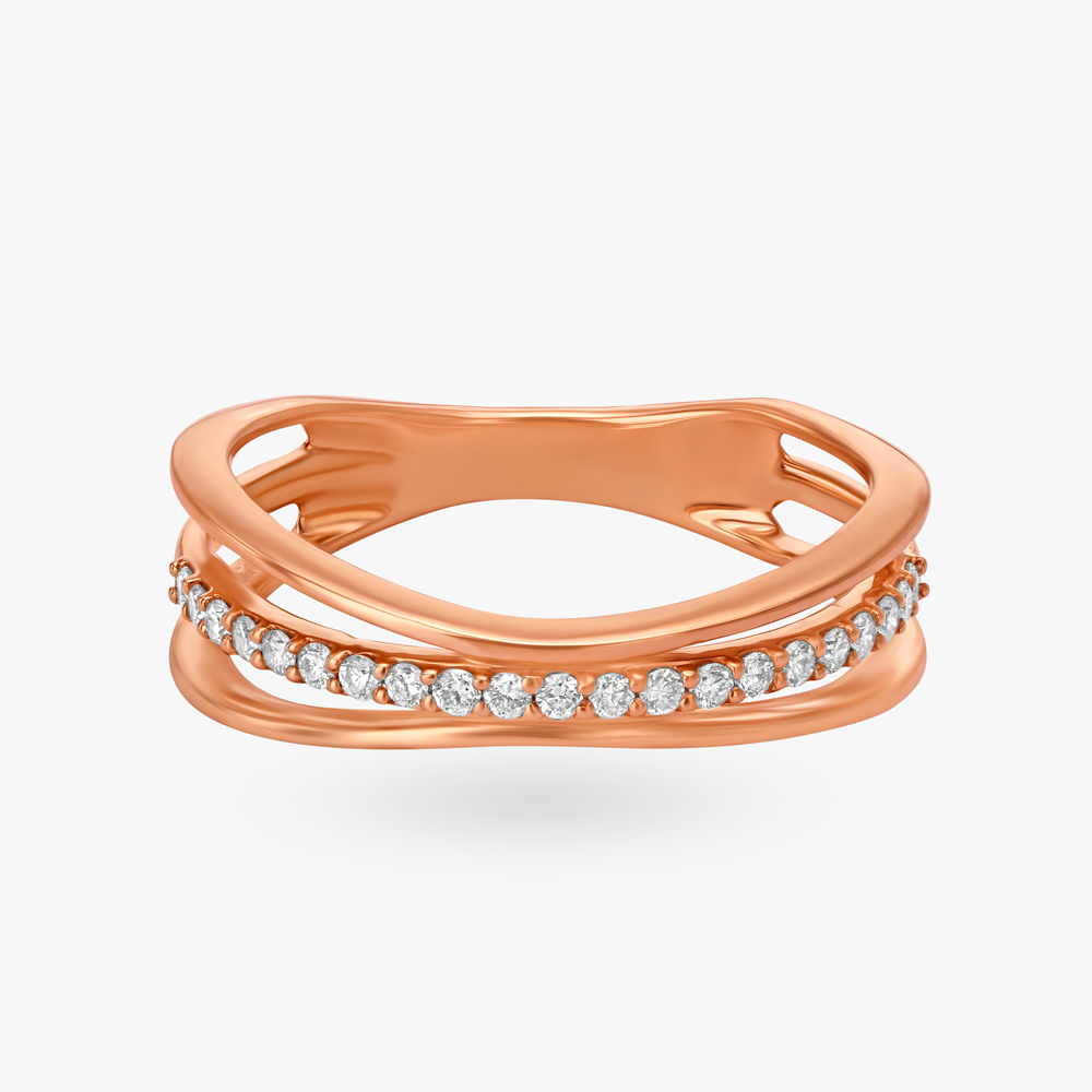Enticing Crossover Diamond Ring,,hi-res image number null